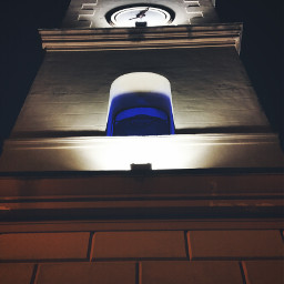 architecture tower clock moon night