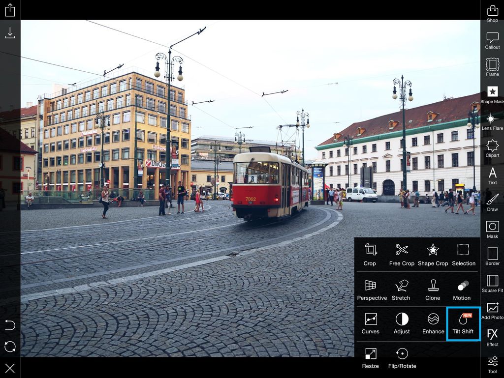 picsart editor tilt shift